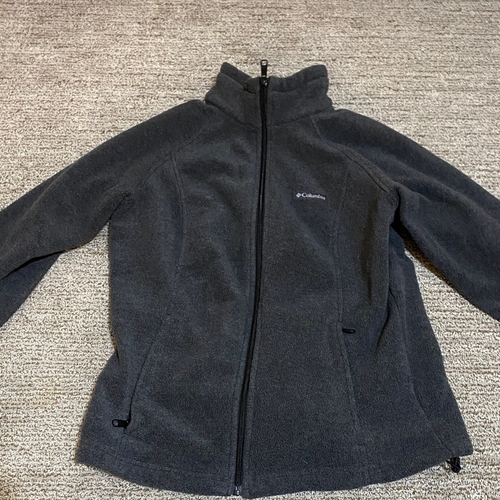 Columbia Charcoal Full-Zip Fleece Jacket